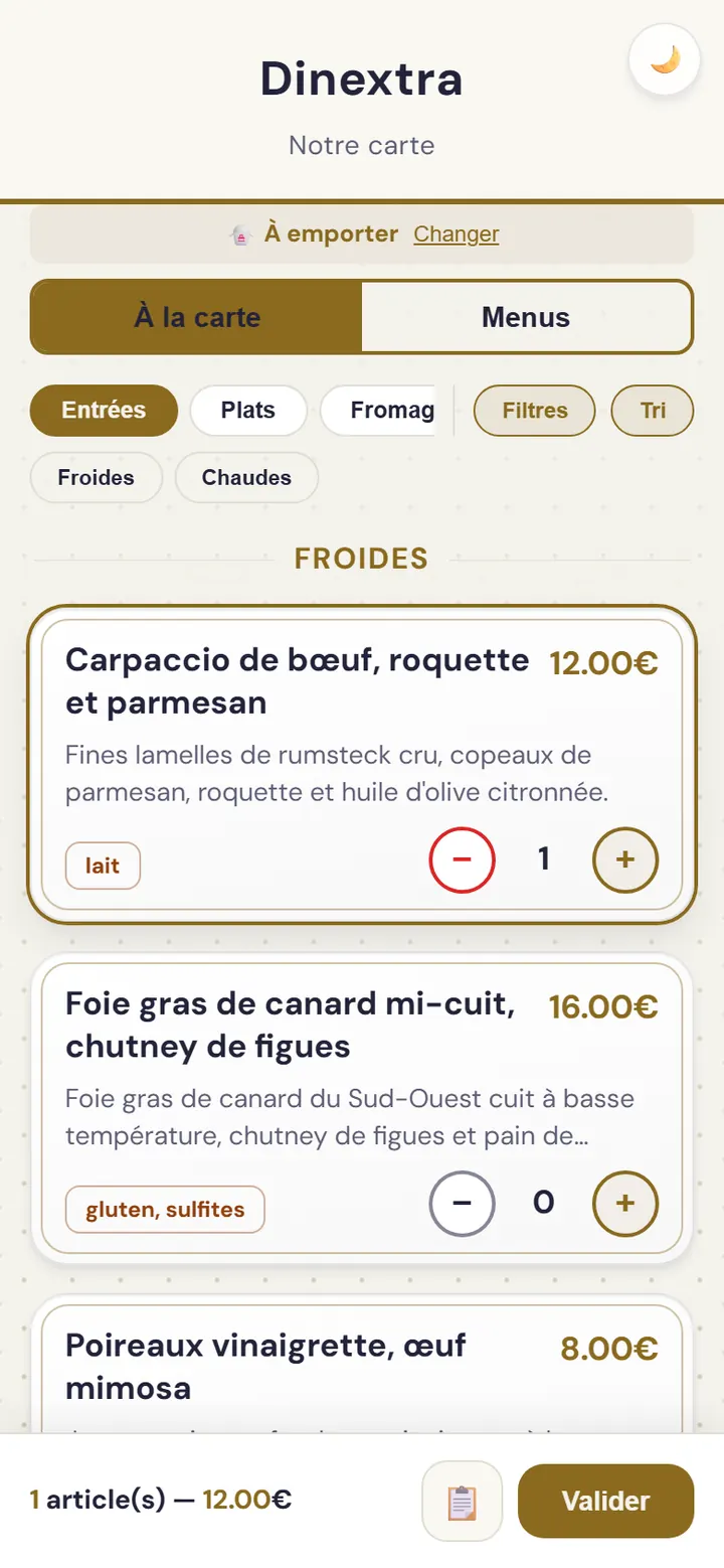 Écran de commande à emporter
